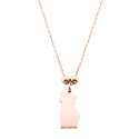 Personalised Cat-Shaped Memorial Necklace – Engraved with Name