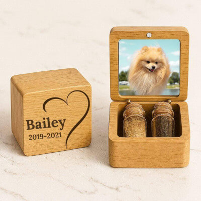 Personalised Wooden Dog Memorial Keepsake Box... Personalised Wooden Dog Memorial Keepsake Box...