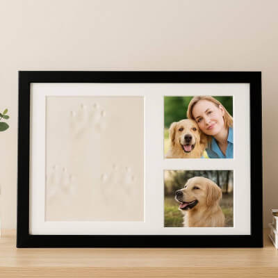 Paw Print Clay & Photo Frame Kit – Wooden Dog... Paw Print Clay & Photo Frame Kit – Wooden Dog...