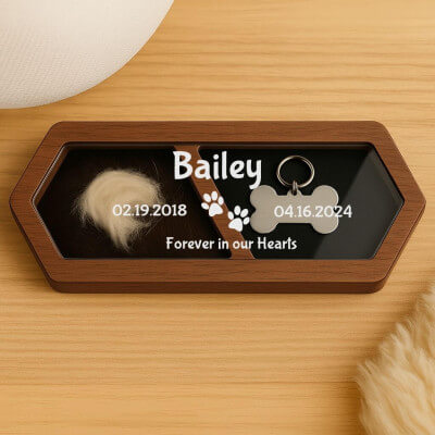 Personalised Wooden Dog Keepsake Box with Mini... Personalised Wooden Dog Keepsake Box with Mini...
