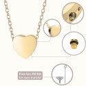 Personalised Dog Memorial Heart Urn Necklace with Slide-Through Chain – Engraved Pet Ashes Keepsake with Name & Dates