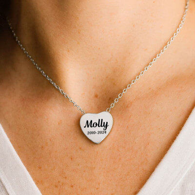 Personalised Dog Memorial Heart Urn Necklace... Personalised Dog Memorial Heart Urn Necklace...