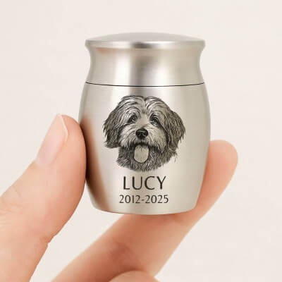 Personalised Dog Urn with Engraved Photo... Personalised Dog Urn with Engraved Photo...