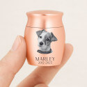 Personalised Dog Urn with Engraved Photo  – Mini Keepsake Urn with Name & Dates