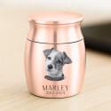 Personalised Dog Urn with Engraved Photo  – Mini Keepsake Urn with Name & Dates