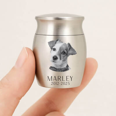 Personalised Dog Urn with Engraved Photo –... Personalised Dog Urn with Engraved Photo –...