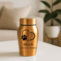 Personalised Dog Urn with Name, Dates & Special Tribute on the Lid  – Pet Memorial Stainless Steel Urn
