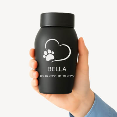 Personalised Dog Urn with Name, Dates & Special... Personalised Dog Urn with Name, Dates & Special...