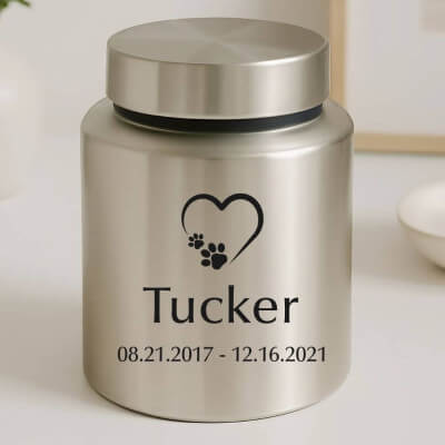 Personalised Dog Urn – Stainless Steel Memorial... Personalised Dog Urn – Stainless Steel Memorial...