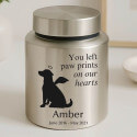 Personalised Dog Urn with Angel Pup Design – Stainless Steel Memorial Urn  with Name, Dates & Special Tribute