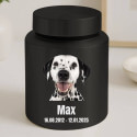 Personalised Dog Urn with Photo – Cylinder Stainless Steel Memorial Urn  with Name & Dates