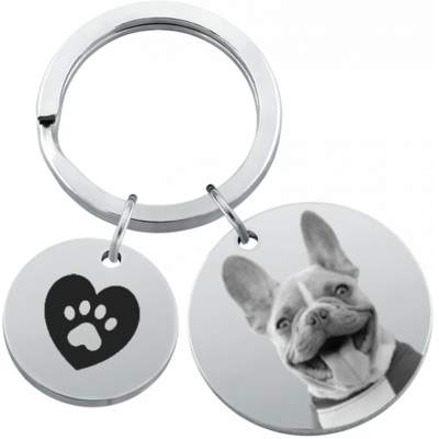 Personalised 2 Circles with Dog or Cat Photo...