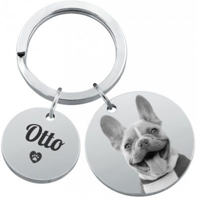 Personalised 2 Circles with Dog or Cat Photo...