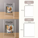 Personalised Dog Memorial Gift – Portrait Pet Memorial Acrylic Plaque with Photo, Name & Dates