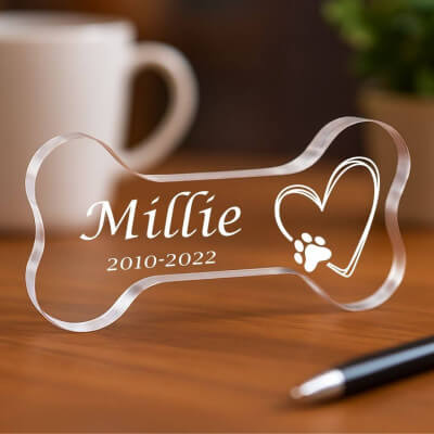 Personalised Dog Memorial Gift - Bone-Shaped... Personalised Dog Memorial Gift - Bone-Shaped...