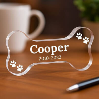 Personalised Dog Memorial Gift - Bone-Shaped... Personalised Dog Memorial Gift - Bone-Shaped...