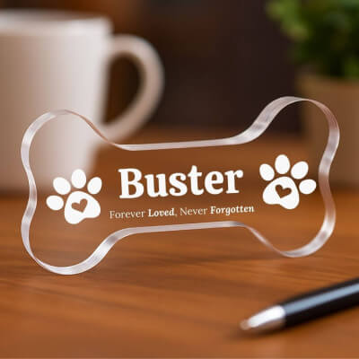 Personalised Dog Memorial Gift - Bone-Shaped... Personalised Dog Memorial Gift - Bone-Shaped...