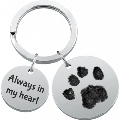 Personalised 2 Circles with Paw and Text...