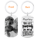 Personalised Dog Memorial Military Keyring - Engraved with Heartfelt Text & Pet's Photo