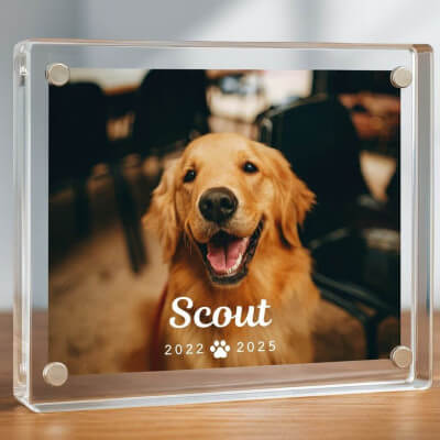 Personalised Acrylic Dog Memorial Frame –... Personalised Acrylic Dog Memorial Frame –...