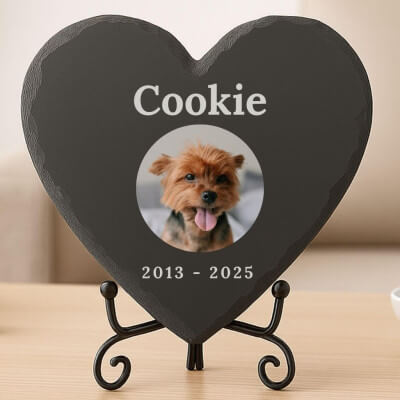 Personalised Heart Slate Dog Memorial Plaque –... Personalised Heart Slate Dog Memorial Plaque –...