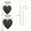 Personalised Heart Dog Grave Marker with Metal Hook Stake – Slate Pet Memorial Garden Plaque with Name, Dates & Tribute