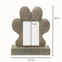 Paw-Shaped Dog Memorial Headstone with Photo & Tribute – Weatherproof Resin Grave Marker for Outdoor Display