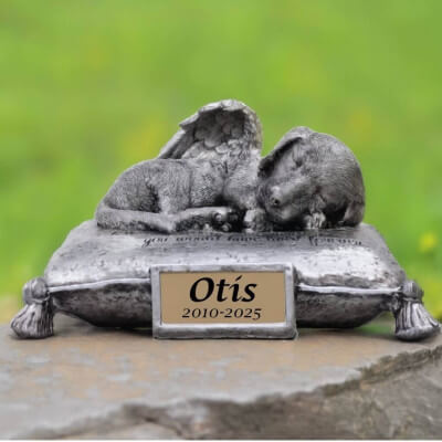 Sleeping Angel Dog Memorial Urn with Elegant... Sleeping Angel Dog Memorial Urn with Elegant...